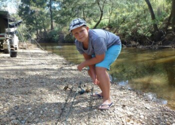 Fishing family reel in 3 rods!