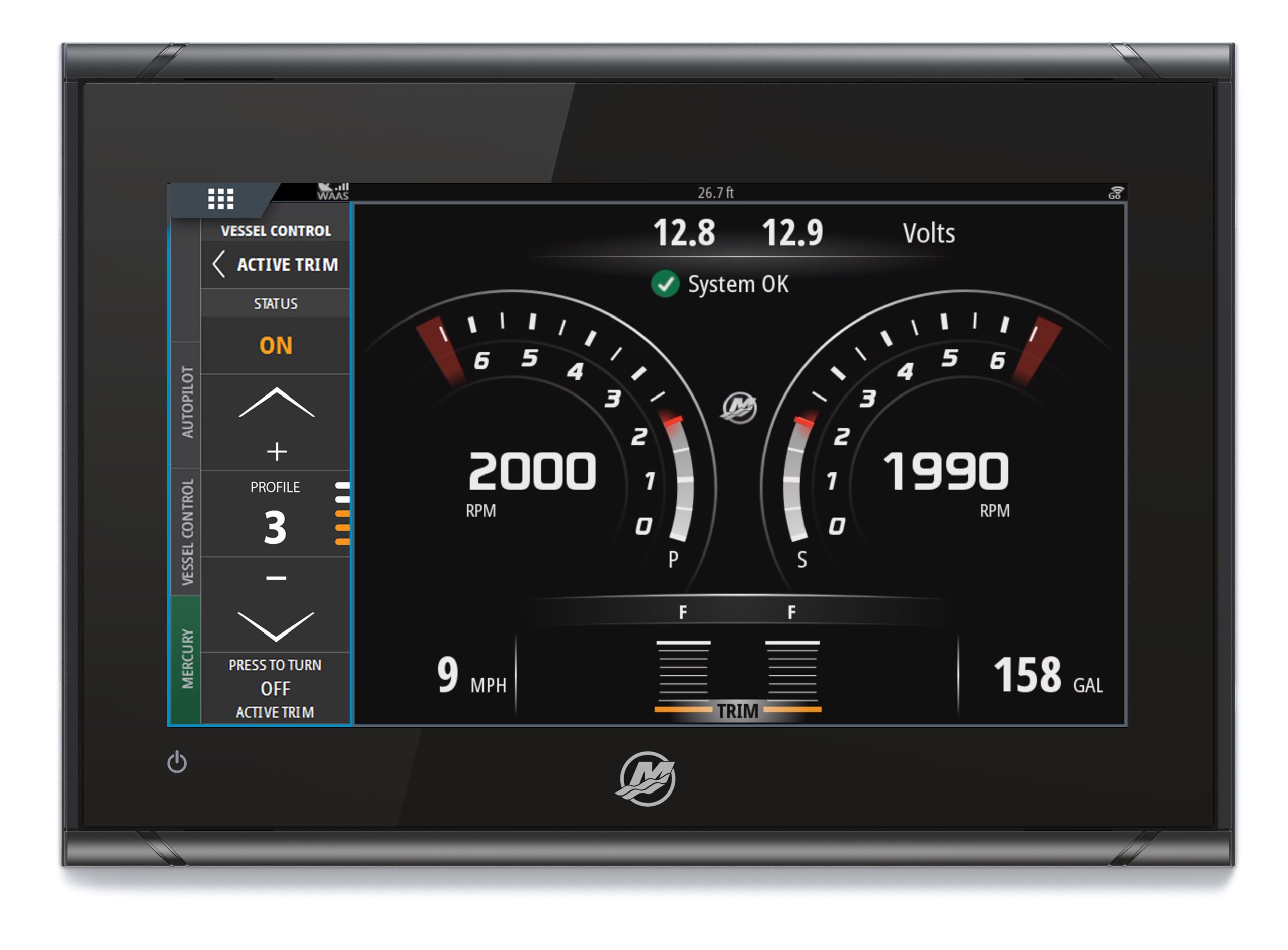Mercury Active Trim now accessible through VesselView screens Fishing
