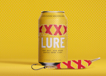 XXXX Lure Lager can tackles carp problem