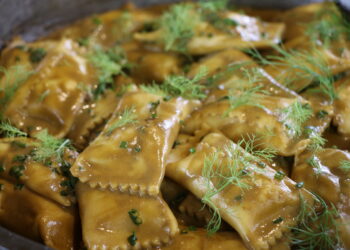 Crab Agnolotti and flathead Wellington with John Ralley