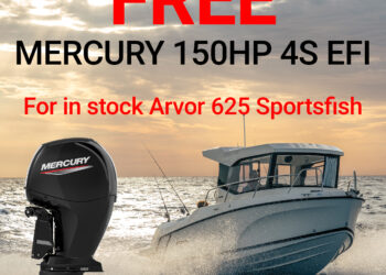 Free Mercury 150hp 4S EFI with Arvor 625 Sportsfish