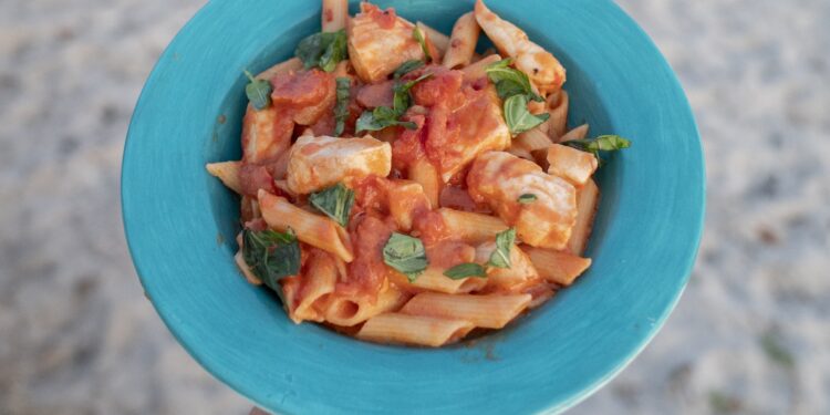 COBB Grill Creamy Chilli Tomato Fish Pasta recipe